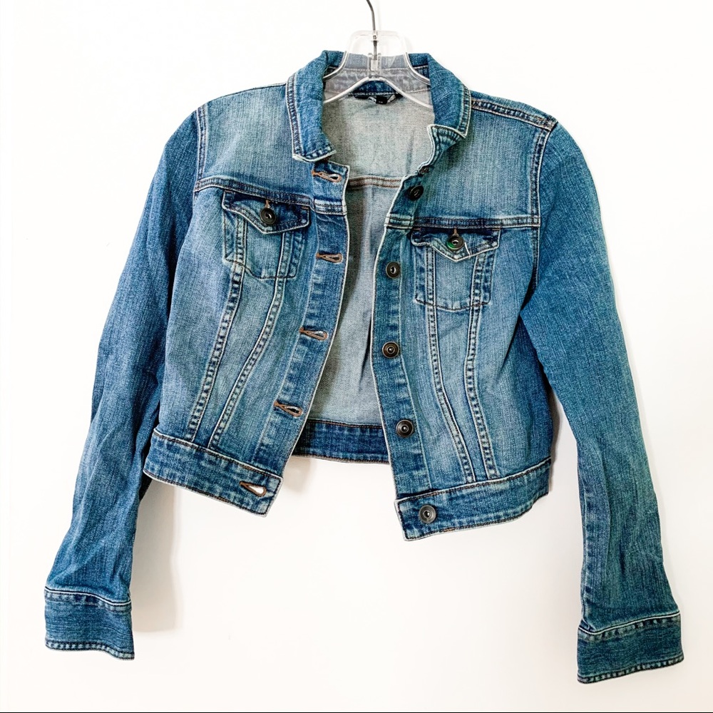 Short Dark Blue Jeans Jacket